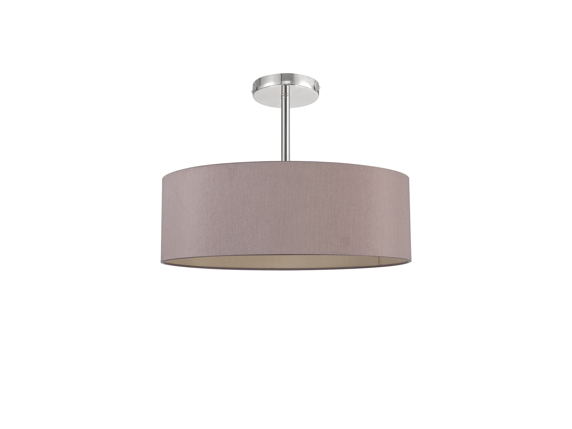Baymont 45cm Semi Flush 5 Light Polished Chrome, Taupe DK0724  Deco Baymont